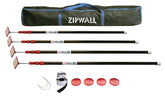 Zipwall ZP4 Dust Barrier Pole, Spring-Loaded, 10 ft L, Stainless Steel